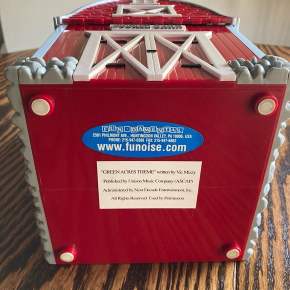 Vintage The Original Red “Barn Cookie Jar” Plays “Green Acres” Theme Song Works - Picture 7 of 16